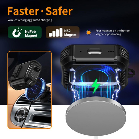 TECH-PROTECT CARBONOX MAGSAFE APPLE AIRPODS PRO 3 BLACK