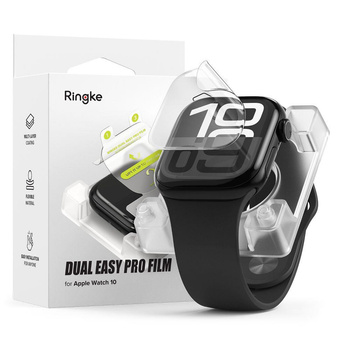 FOLIA OCHRONNA RINGKE DUAL EASY PRO 2-PACK APPLE WATCH 10 / 11 (46 MM) CLEAR