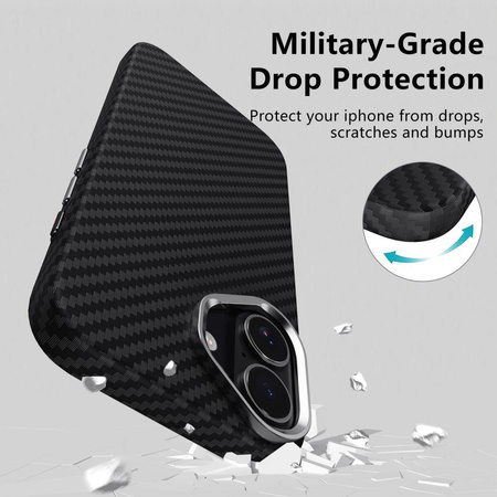 TECH-PROTECT ION CARBON MAGSAFE IPHONE 17 BLACK/SILVER