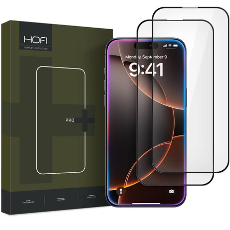 SZKŁO HARTOWANE HOFI GLASS PRO+ 2-PACK IPHONE 16 PRO MAX / 17 PRO MAX BLACK