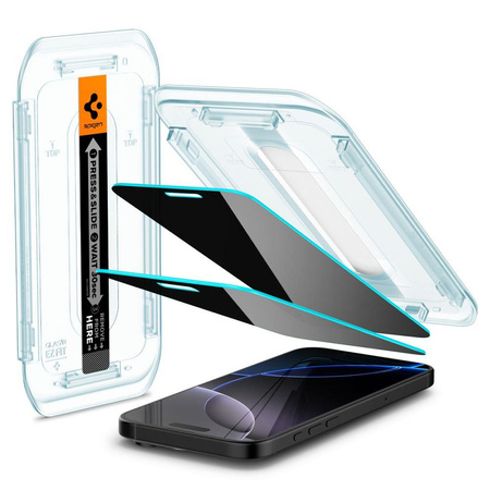 SZKŁO PRYWATYZUJĄCE SPIGEN GLAS.TR ”EZ FIT” 2-PACK IPHONE 16 PRO MAX / 17 PRO MAX PRIVACY