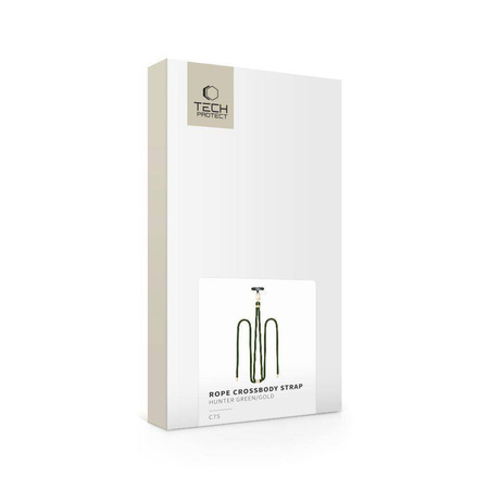 TECH-PROTECT C7S ROPE CROSSBODY STRAP HUNTER GREEN/GOLD