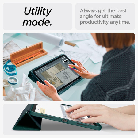 SPIGEN URBAN FIT IPAD AIR 10.9” 4 / 5 / 2020-2022 / 11” 6 / 7 / 2024-2025 MIDNIGHT GREEN