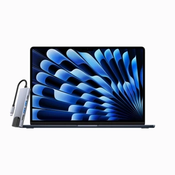 ZESTAW MacBook Air 15 M2 8 rdzeni CPU 10 rdzeni GPU, 8GB RAM 512GB SSD Północ + HUB TECH-PROTECT