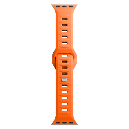 42/44/45/49 mm Orange - 3mk Silicone Watch Strap for Apple