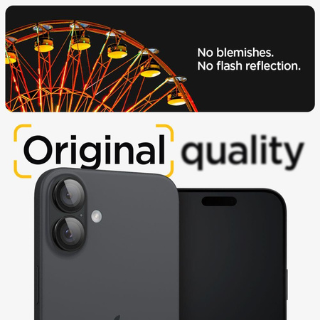 OSŁONA APARATU SPIGEN OPTIK PRO GLAS.TR ”EZ FIT” CAMERA PROTECTOR 2-PACK IPHONE 16 / 16 PLUS / 17 BLACK