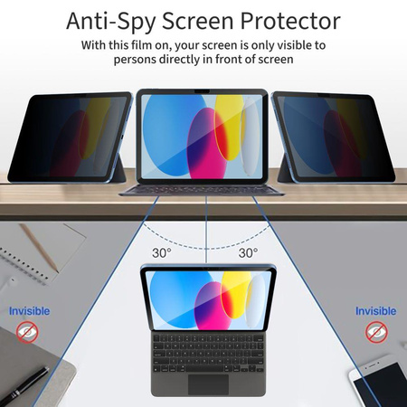 SZKŁO PRYWATYZUJĄCE TECH-PROTECT GLASS SPY+ IPAD 10.9” 10 / 2022 / 11” 11 / 2025 PRIVACY