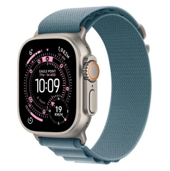 Watch Ultra 3 GPS + Cellular koperta 49 mm z tytanu w kolorze naturalnym, opaska Alpine w kolorze jasnoniebieskim - rozmiar L