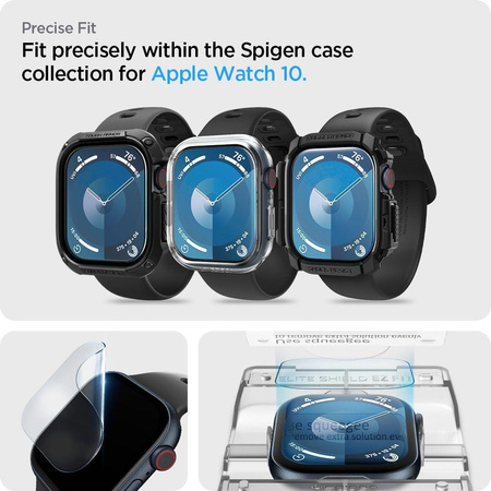 FOLIA HYDROŻELOWA SPIGEN ELITE SHIELD ”EZ FIT” 2-PACK APPLE WATCH 10 / 11 (42 MM) CLEAR