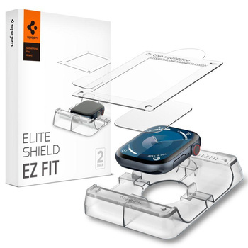 SZKŁO HYBRYDOWE SPIGEN ELITE SHIELD ”EZ FIT” 2-PACK APPLE WATCH 10 (42 MM) CLEAR