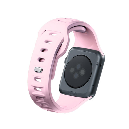 42/44/45/49 mm Powder Pink - 3mk Silicone Watch Strap for Apple