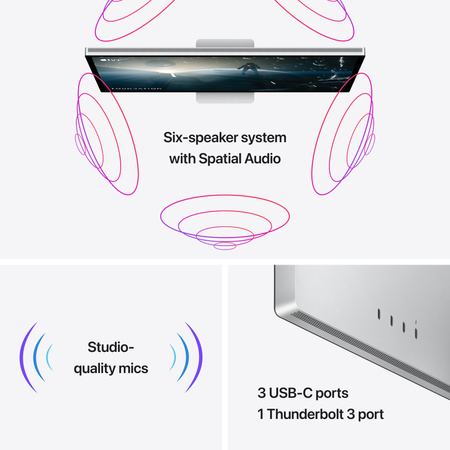 Apple Studio Display - Szkło nanostrukturalne - Podstawka z regulacją pochylenia i wysokości