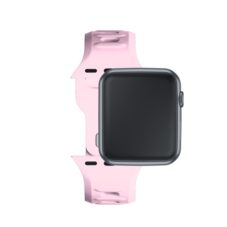 38/40/41 mm Powder Pink - 3mk Silicone Watch Strap for Apple