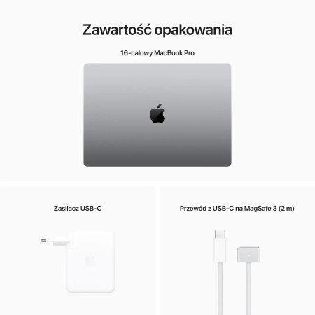MacBook Pro 16 M2 Pro 12 rdzeni CPU 19 rdzeni GPU, 16GB RAM 512GB SSD Gwiezdna Szarość