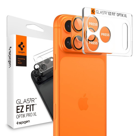 OSŁONA APARATU SPIGEN OPTIK PRO XL GLAS.TR ”EZ FIT” CAMERA PROTECTOR IPHONE 17 PRO ORANGE