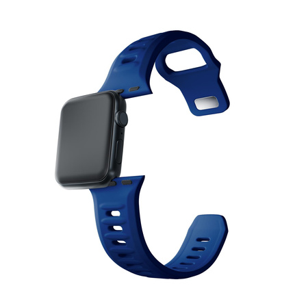 38/40/41 mm Blue - 3mk Silicone Watch Strap for Apple