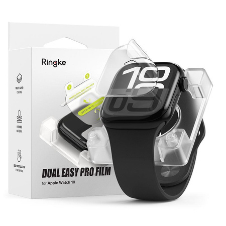 FOLIA OCHRONNA RINGKE DUAL EASY PRO 2-PACK APPLE WATCH 10 / 11 (46 MM) CLEAR