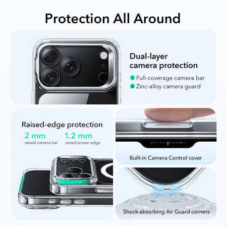 ESR CLASSIC HYBRID KICKSTAND MAGSAFE IPHONE 17 PRO MAX CLEAR