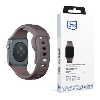 38/40/41 mm Taupe - 3mk Silicone Watch Strap for Apple