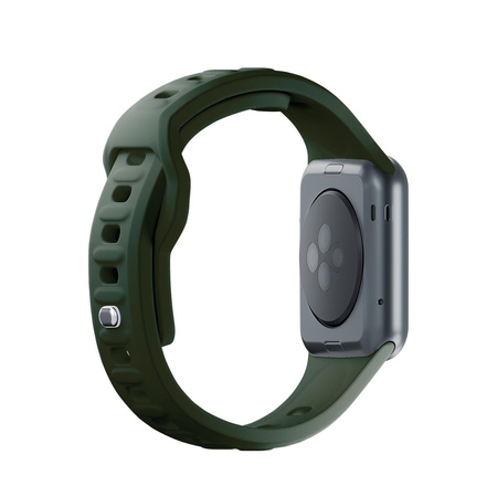 42/44/45/49 mm Dark Green - 3mk Silicone Watch Strap for Apple