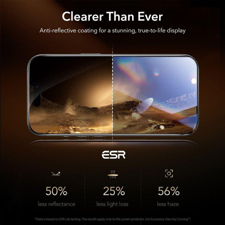 SZKŁO HARTOWANE ESR ULTRAFIT ARMORITE PRO TEMPERED GLASS IPHONE 16 PRO / 17 BLACK