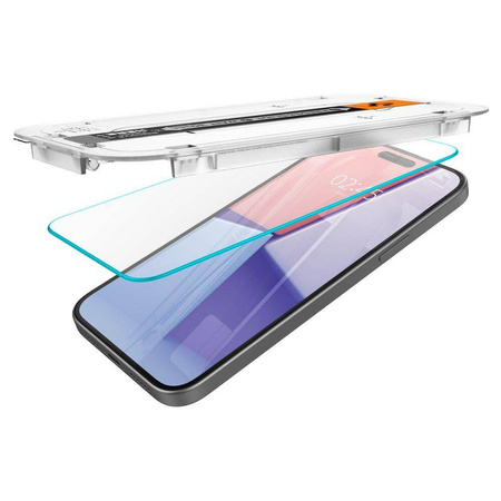 SZKŁO HARTOWANE SPIGEN GLAS.TR ”EZ FIT” 2-PACK IPHONE 15 / 16 CLEAR