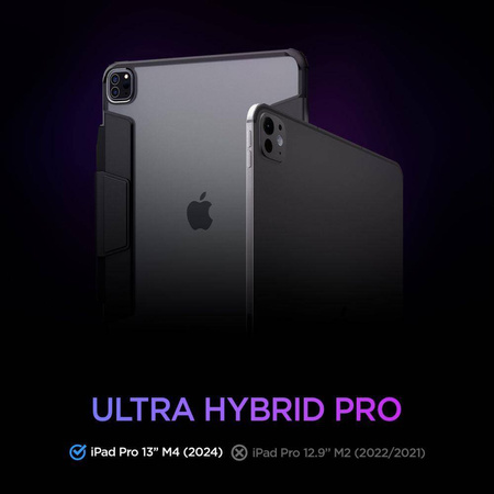SPIGEN ULTRA HYBRID ”PRO” IPAD PRO 13” 7 / 2024 BLACK