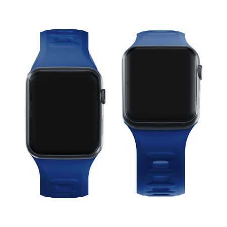42/44/45/49 mm Blue - 3mk Silicone Watch Strap for Apple