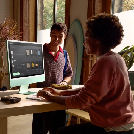 24-inch iMac with Retina 4.5K display: Apple M4 chip with 8‑core CPU and 8‑core GPU, 16GB, 256GB SSD - Orange