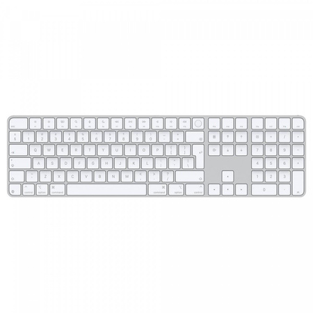 Klawiatura Magic Keyboard z Touch ID i polem numerycznym dla modeli Maca z czipem Apple - angielski (międzynarodowy) - białe klawisze