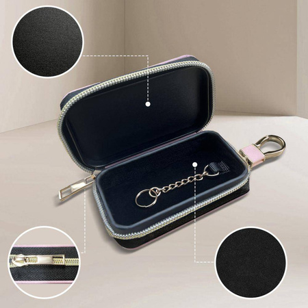 KLATKA FARADAYA TECH-PROTECT KLR300 POUCH KEYLESS RFID SIGNAL BLOCKER CASE BABY PINK