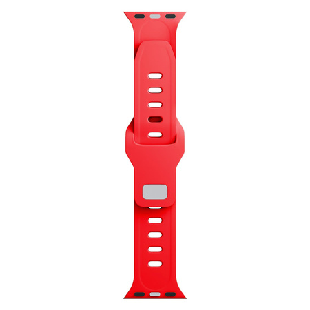 42/44/45/49 mm Red - 3mk Silicone Watch Strap for Apple