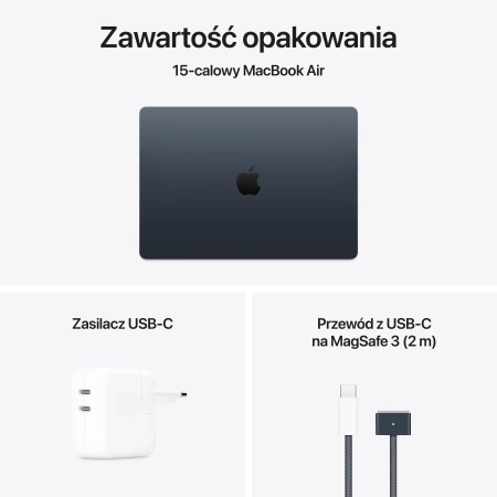 MacBook Air 15 M4 10 rdzeni CPU 10 rdzeni GPU, 16GB RAM 256GB SSD - Północ