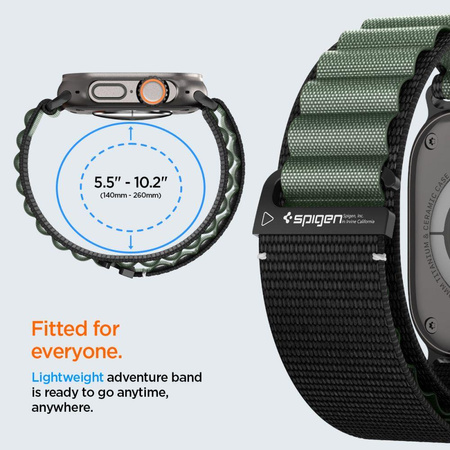 SPIGEN WBF1 BAND APPLE WATCH 8 / 9 / 10 / 11 / SE / ULTRA (44 / 45 / 46 / 49 MM) BLACK/GREEN