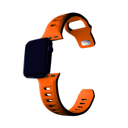 42/44/45/49 mm Orange - 3mk Silicone Watch Strap for Apple