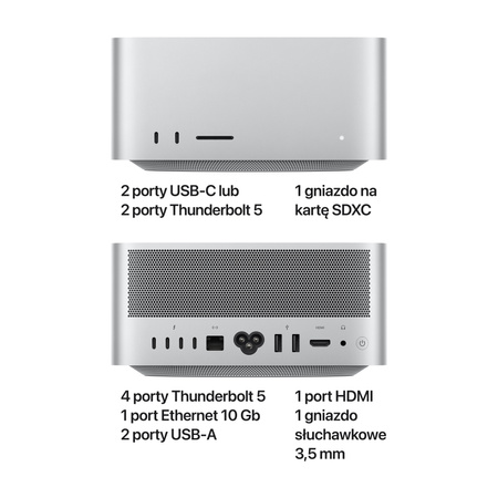 Mac Studio M3 Ultra 28 rdzeni CPU 60 rdzeni GPU, 96GB RAM 1TB SSD