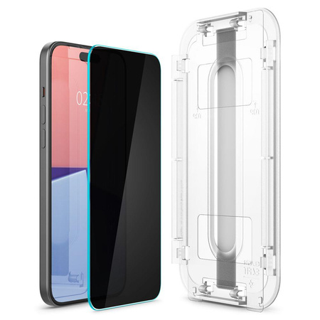 SZKŁO HARTOWANE SPIGEN GLAS.TR ”EZ FIT” IPHONE 15 PLUS / 16 PLUS PRIVACY