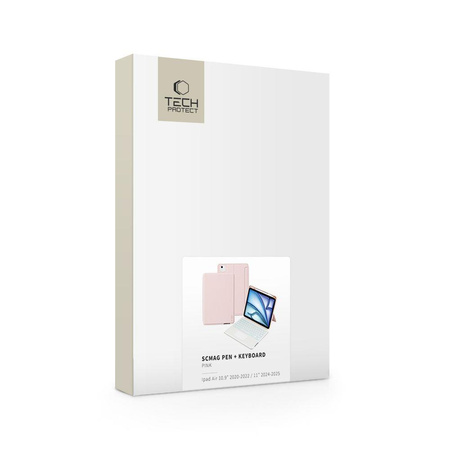 TECH-PROTECT SCMAG PEN + KEYBOARD IPAD AIR 10.9” 4 / 5 / 2020-2022 / 11” 6 / 7 / 2024-2025 PINK