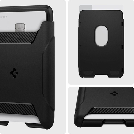 SPIGEN RUGGED ARMOR MAGSAFE UNIVERSAL MAGNETIC CARD WALLET BLACK