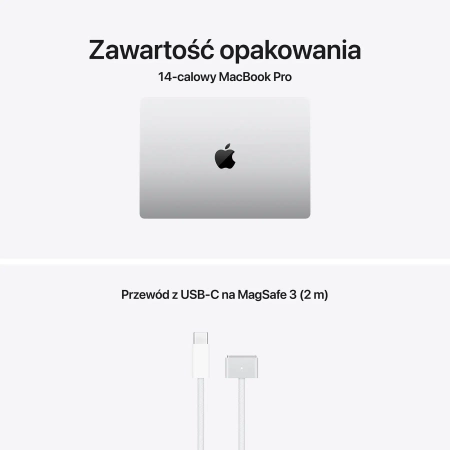 MacBook Pro 14 M5 10 rdzeni CPU, 10 rdzeni GPU, 16 GB RAM, 1TB SSD Srebrny