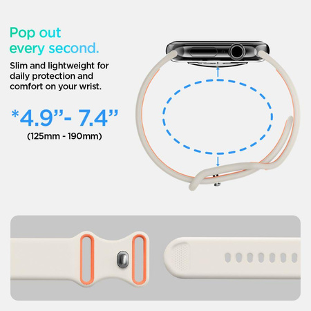 SPIGEN NANO POP APPLE WATCH 8 / 9 / 10 / 11 / SE (40 / 41 / 42 MM) ORANGE BEIGE