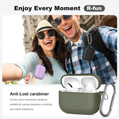 TECH-PROTECT SILICONE HOOK APPLE AIRPODS PRO 3 OLIVE GREEN