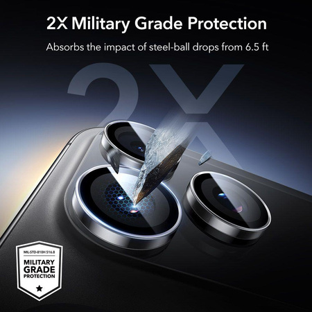 OSŁONA NA APARAT ESR ARMORITE CAMERA PROTECTOR IPHONE 14 PRO / MAX / 15 PRO / MAX / 16 PRO / MAX / 17 PRO / MAX CLEAR