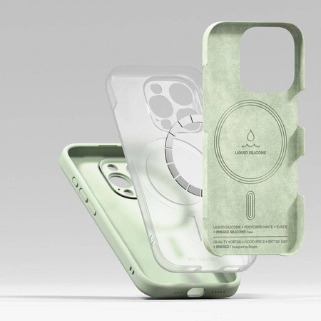 RINGKE SILICONE MAGNETIC MAGSAFE IPHONE 16 PRO MAX SOFT MINT