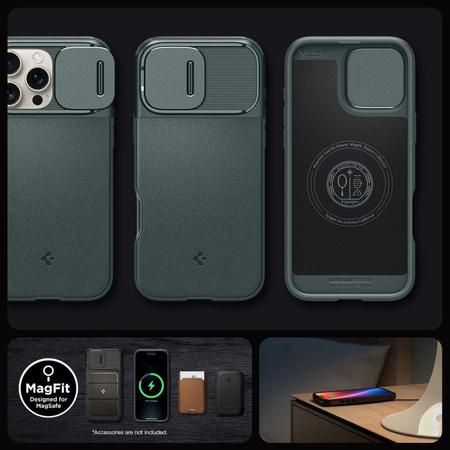 SPIGEN OPTIK ARMOR MAG MAGSAFE IPHONE 16 PRO MAX ABYSS GREEN
