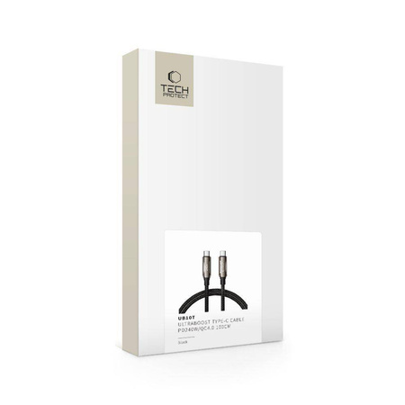 TECH-PROTECT UB10T ULTRABOOST TYPE-C CABLE PD240W/QC4.0 100CM BLACK