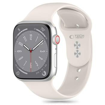 TECH-PROTECT SILICONE APPLE WATCH 8 / 9 / 10 / 11 / SE (40 / 41 / 42 MM) STARLIGHT