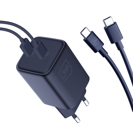 Accessories - 3mk Hyper Charger PD 45W+USB Cable C to C Black