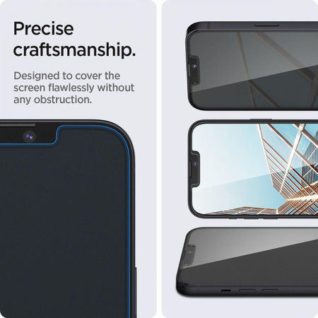 SZKŁO HARTOWANE SPIGEN GLAS.TR SLIM IPHONE 13 / 13 PRO / 14 / 16E PRIVACY