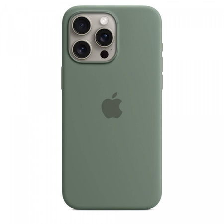 Etui silikonowe z MagSafe do iPhonea 15 Pro Max - cyprysowe